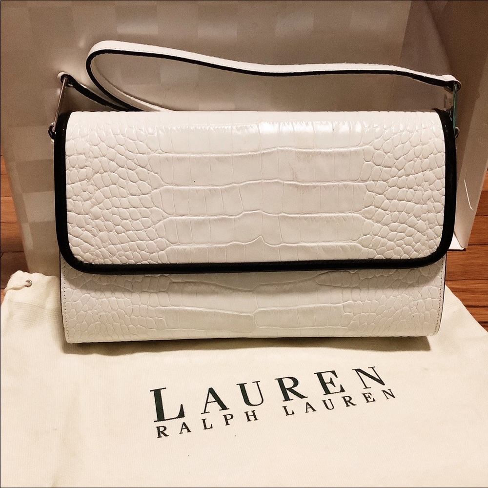 Vintage Ralph Lauren White Alligator Purse